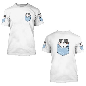 Discover Cute Cat in Pocket 3D T Shirts