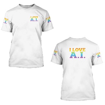 Discover Ai Artificial Intelligence - I Love Ai 3D T Shirts