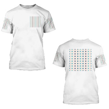 Discover Blue Gray Polka Dots Pattern Design 3D T Shirts
