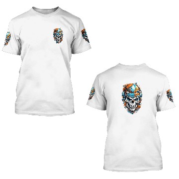 Discover Skeleton head transformed 3D T Shirts