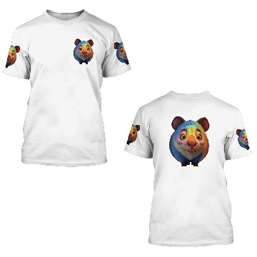 Discover Colorful Wombat - Playful Graphic 3D T Shirts