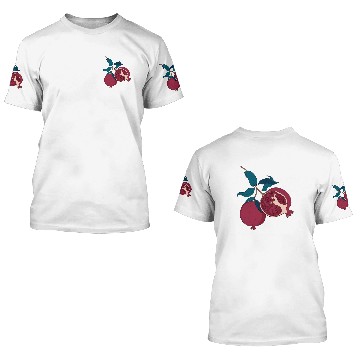 Discover Pomegranate 3D T Shirts, Fruit 3D T Shirts, Food 3D T Shirts