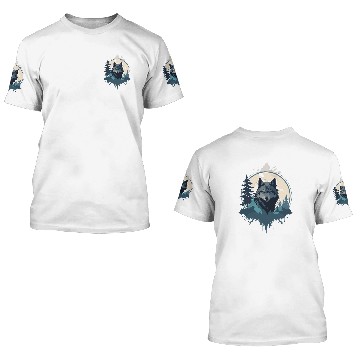 Discover wolf mountain 3D T Shirts