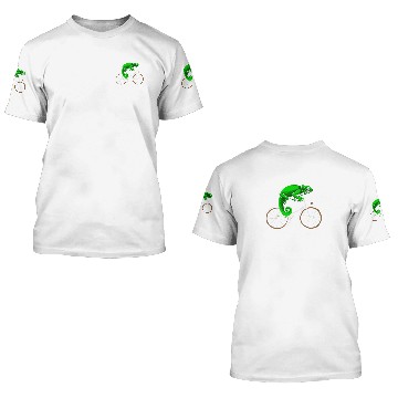 Discover Chameleon Gecko Bike 3D T Shirts