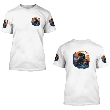 Discover Cool Ape with headphone - Ape, Monkey Graphics 3D T Shirts