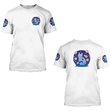 Discover Peony cat 3D T Shirts
