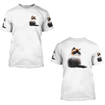 Discover Persian Cat - Black, White, and Orange 3D T Shirts