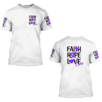 Discover Faith Hope Love Cure Cancer 3D T Shirts