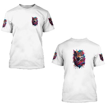 Discover Colorful Wolf Face 3D T Shirts