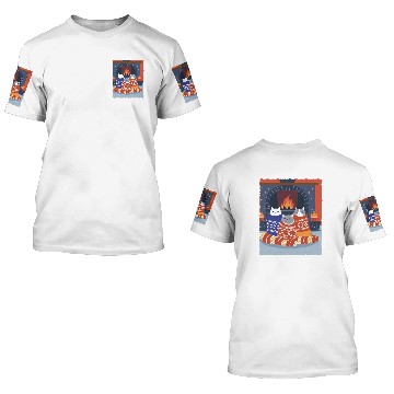 Discover Meow-y Christmas Delight: Festive Cats Collection 3D T Shirts