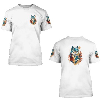 Discover Wolf 3D T Shirts Wednesday - Fall Pastel Wolf