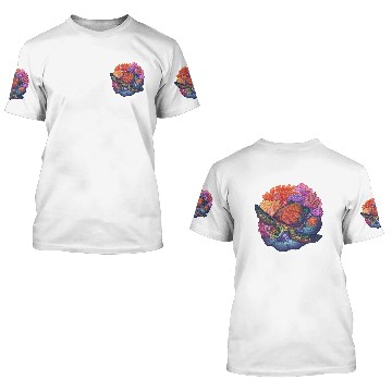 Discover Sea Turtle Reef 3D T Shirts