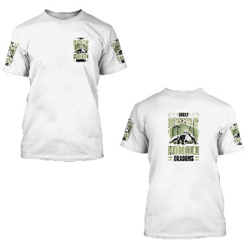 Discover Easily Distracted By Komodo Dragons Monitor Lizard 3D T Shirts