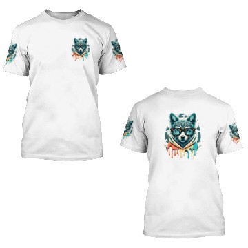 Discover Hipster Wolf Drip 3D T Shirts