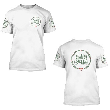 Discover Holly Jolly Sage Green Christmas Wreath Fun 3D T Shirts