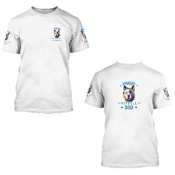 Discover Proud pitbull dad dog lover gift 3D T Shirts