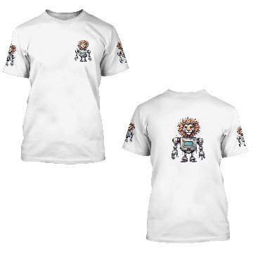 Discover Cute Robot Lion 3D T Shirts