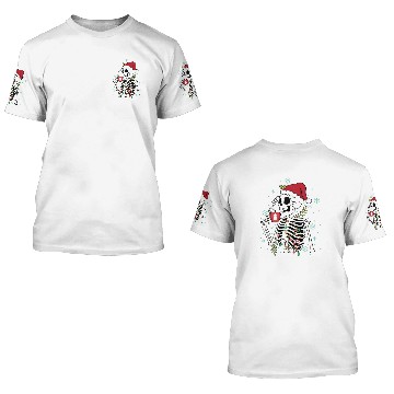 Discover christmas skeleton coffee 3D T Shirts