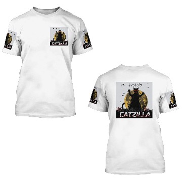 Discover Catzilla funny cat 3D T Shirts design