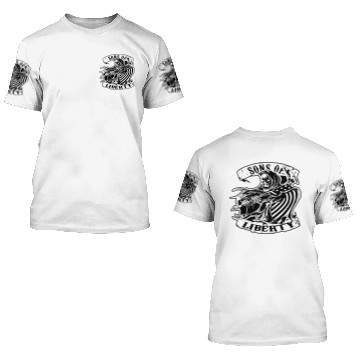 Discover Sons Of Liberty Grim Reaper © WhiteTigerLLC.Com 3D T Shirts