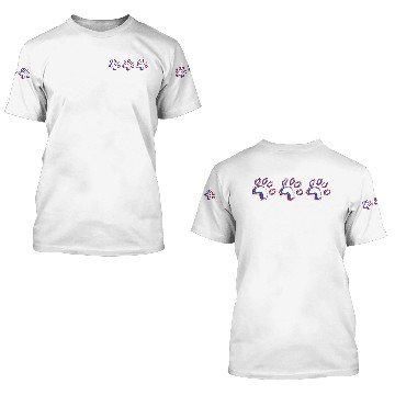 Discover Dog Paw With Puppy Love Red White and Blue 3D T Shirts