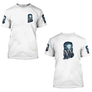 Discover Wolf Moon White Wolf Lover Gift 3D T Shirts