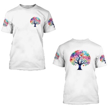 Discover Heart tree 3D T Shirts