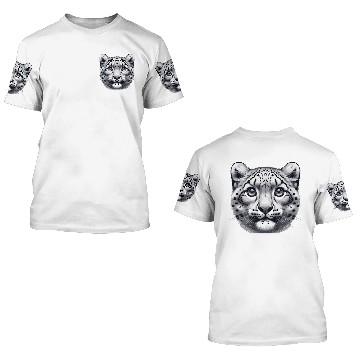 Discover Snow Leopard Leopard White Leopard 3D T Shirts