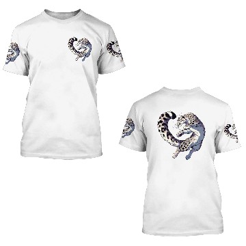 Discover Snow Leopard Leopard White Leopard 3D T Shirts