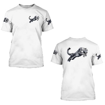 Discover Snow Leopard Leopard White Leopard 3D T Shirts