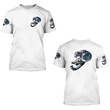 Discover Snow Leopard Leopard White Leopard 3D T Shirts