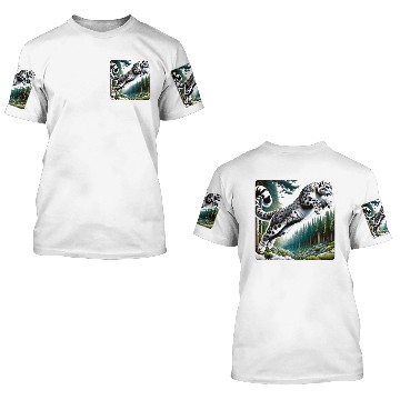 Discover Snow Leopard Leopard White Leopard 3D T Shirts