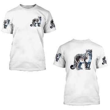 Discover Snow Leopard Leopard White Leopard 3D T Shirts
