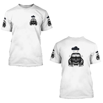 Discover Black Cloud Over Classic Car 3D T Shirts