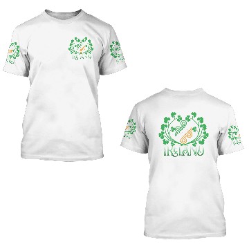 Discover IRELAND SHAMROCK 3D T Shirts