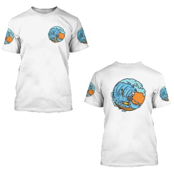 Discover Surfing Skeleton 3D T Shirts