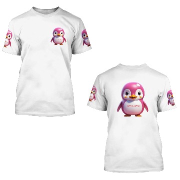 Discover Pink Penguin Rubi Comedy Balkan 3D T Shirts