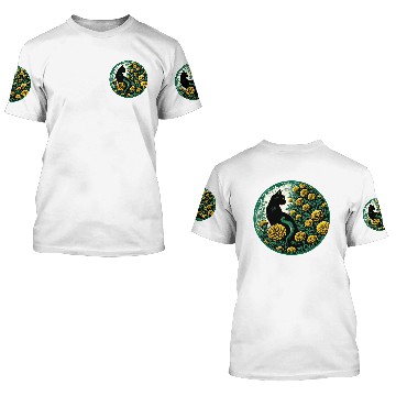 Discover Black Cat Marigold 3D T Shirts