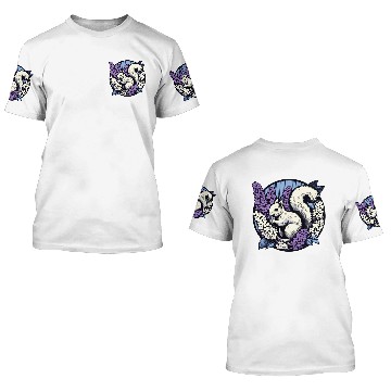 Discover Lilac Squirrel 3D T Shirts