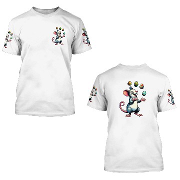 Discover Easter Mouse & Rat with Eggs 3D T Shirts