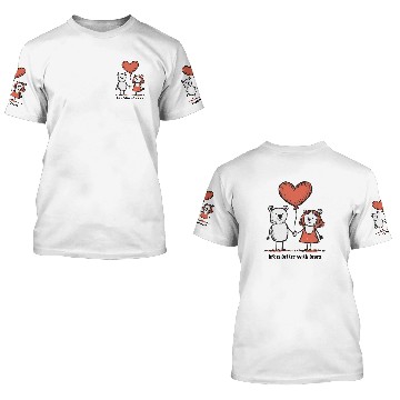 Discover Bears Lovers Stick Figure Couple Funny Animals 3D T Shirts