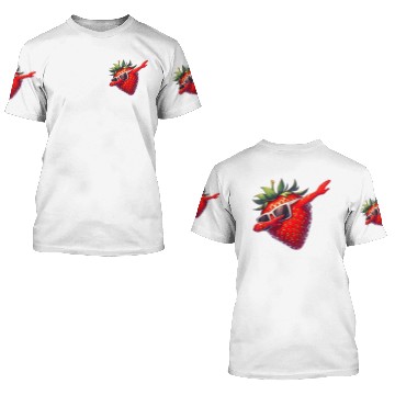 Discover Funny Cool Dab Strawberry Festival 2024 3D T Shirts