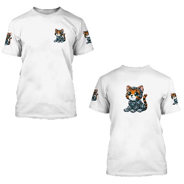 Discover Bengal Cat Cyborg Cartoon Design 3D T Shirts