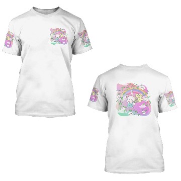 Discover Cute Funny Easter Egg Rabbit With Flower Frame 3D T Shirts
