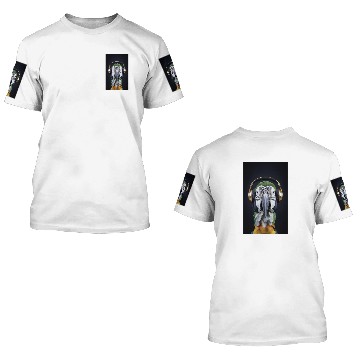 Discover Macaw listening to some tunes 3D T Shirts