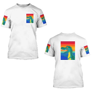 Discover Rainbow dinosaur 3D T Shirts