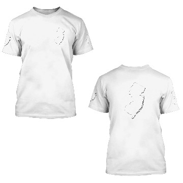 Discover New Jersey Map | Map Shade 3D T Shirts