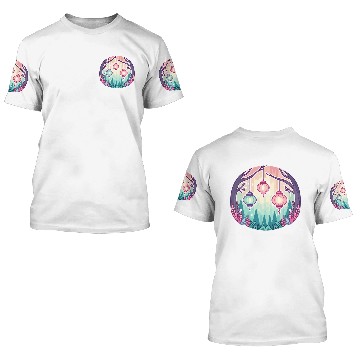 Discover Enchanted Lanterns: Twilight Grove 3D T Shirts