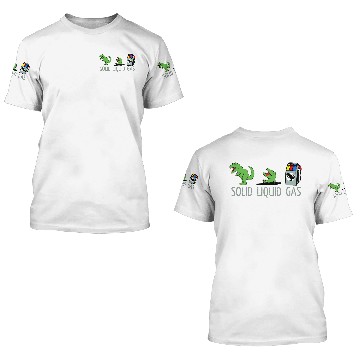 Discover Dinosaur Evolution Solid Liquid Gas Funny 3D T Shirts