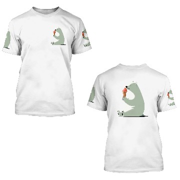 Discover Polar Bear with Ice Cream 3D T Shirts
